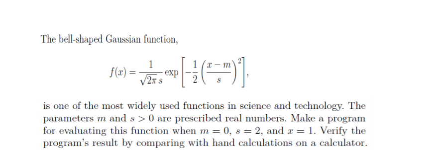Solved Python how to write this gaussian function in code | Chegg.com