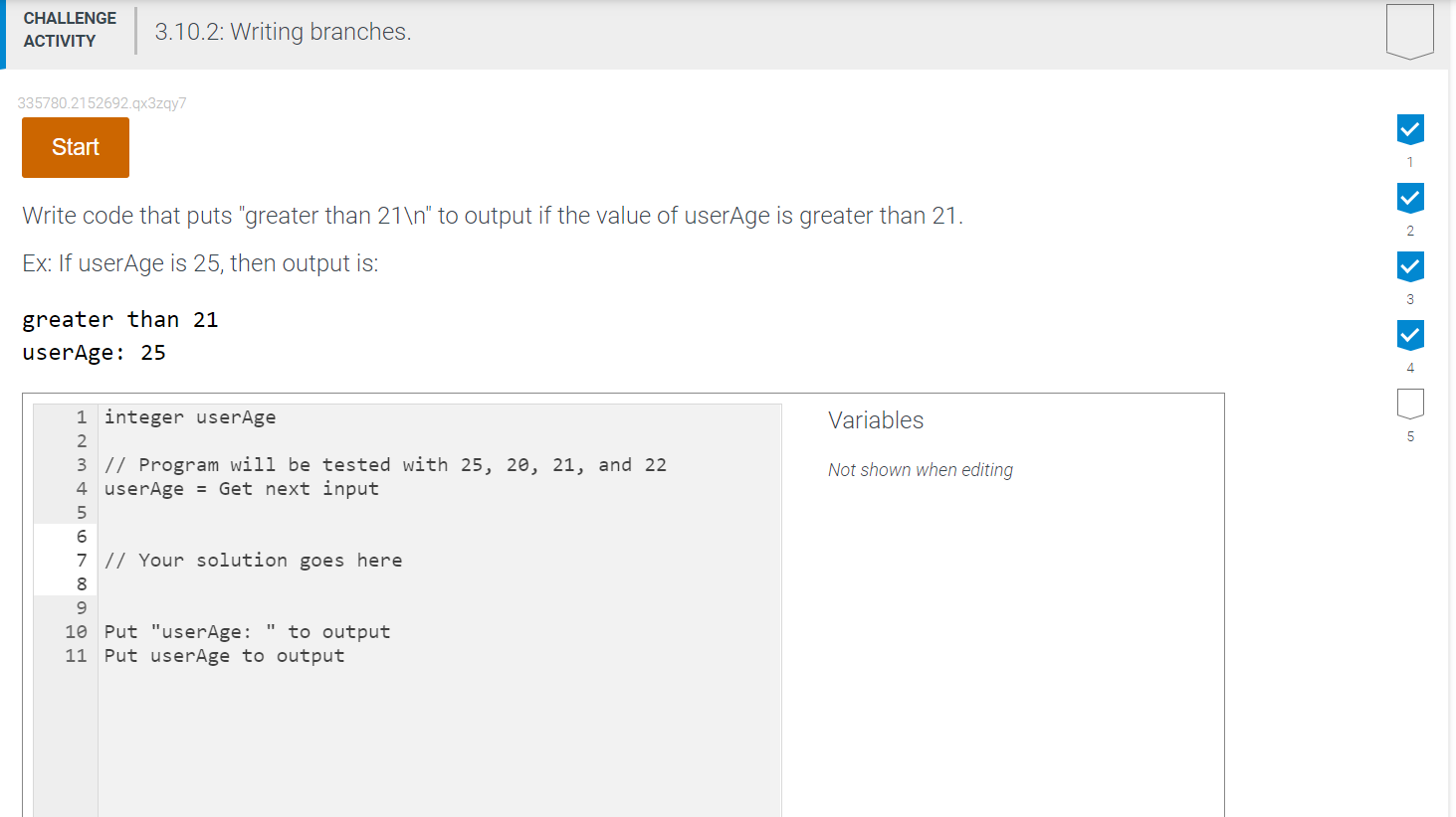 Solved CHALLENGE ACTIVITY 3.10.2: Writing branches. | Chegg.com