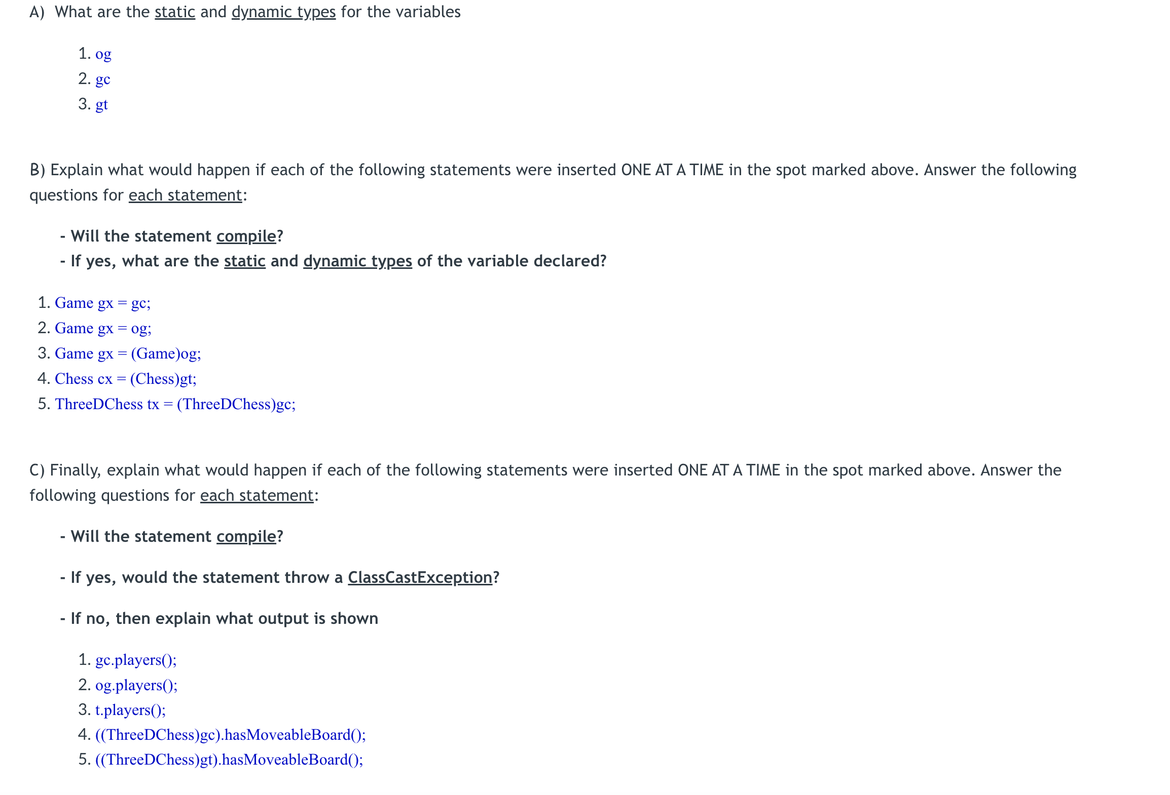 Solved Please answer the following questions about type | Chegg.com
