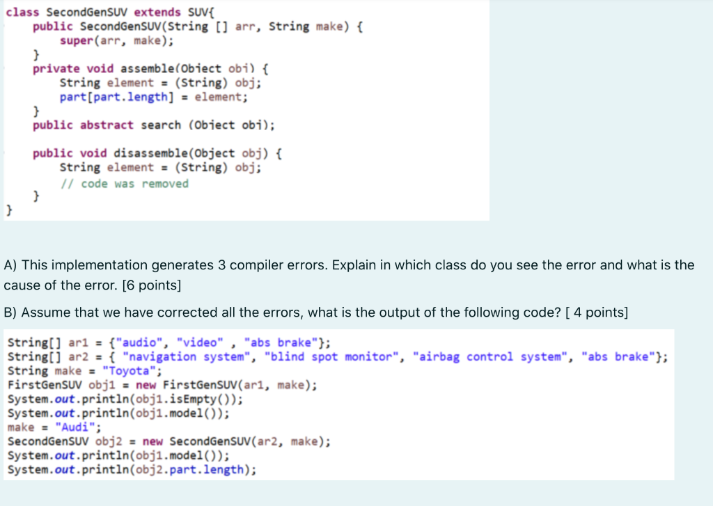 Solved An interface called carlnterface is designed as | Chegg.com