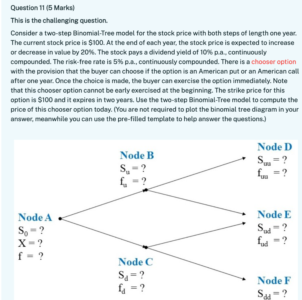 Question 11 (5 Marks) This is the challenging | Chegg.com