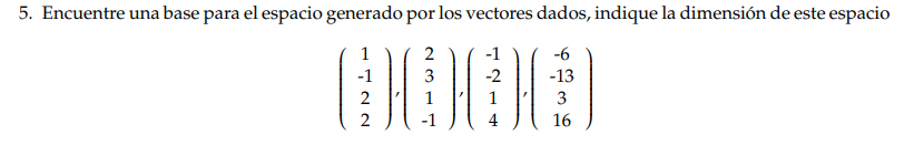 \( \left(\begin{array}{c}1 \\ -1 \\ 2 \\ 2\end{array}\right),\left(\begin{array}{c}2 \\ 3 \\ 1 \\ -1\end{array}\right),\left(