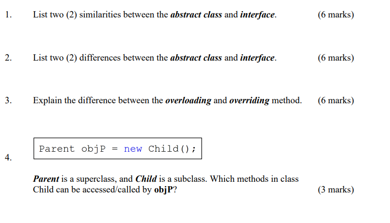 Solved 1. 2. 3. 4. List two (2) similarities between the | Chegg.com