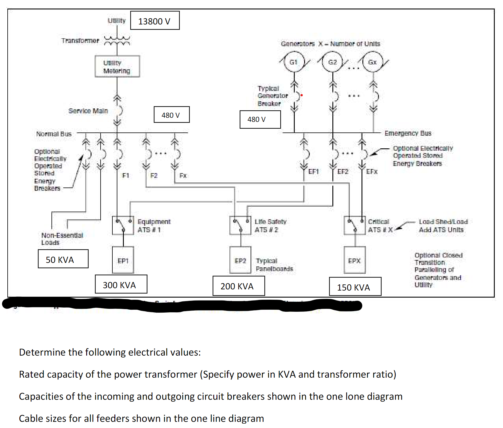 Solved Determine the following electrical values: Rated | Chegg.com