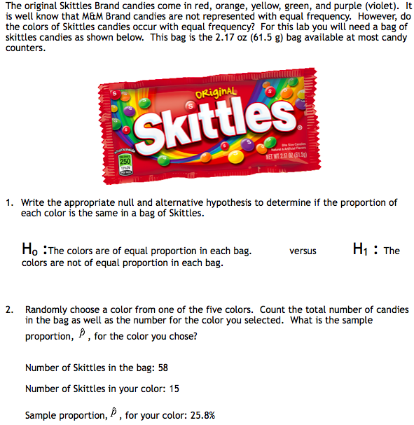 Solved The Original Skittles Brand Candies Come In Red