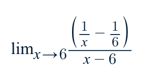 Solved limx→6x−6(x1−61) | Chegg.com