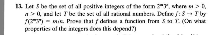 Solved 13. Let S be the set of all positive integers of the | Chegg.com
