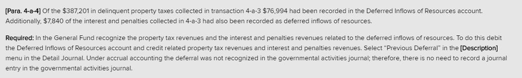 Solved [Para. 4-a-4] Of the $387,201 in delinquent property | Chegg.com