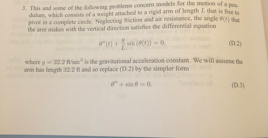 Solved 3. This and some of the following problems concern