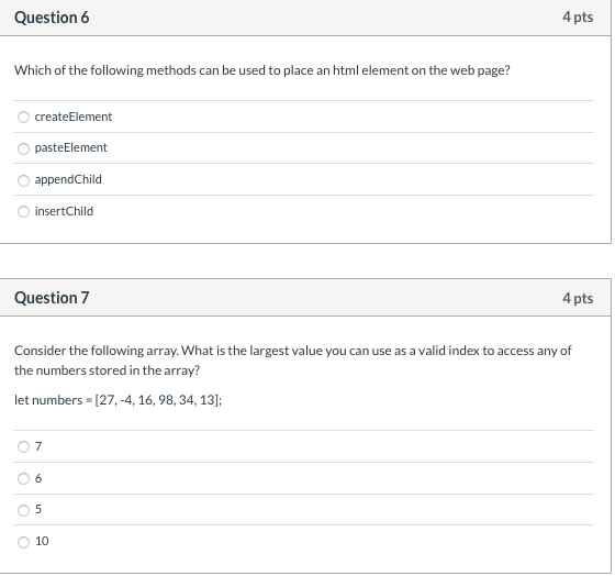 Solved Question 6 4 pts Which of the following methods can | Chegg.com