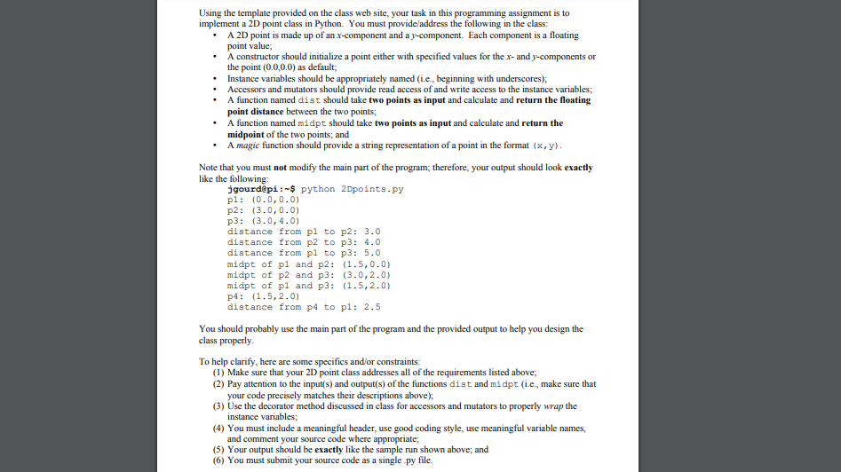 Solved Using the template provided on the class web site, | Chegg.com