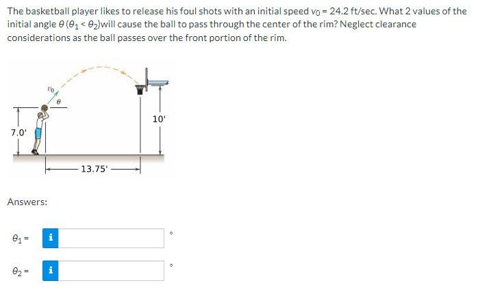 Solved The basketball player likes to release his foul shots | Chegg.com