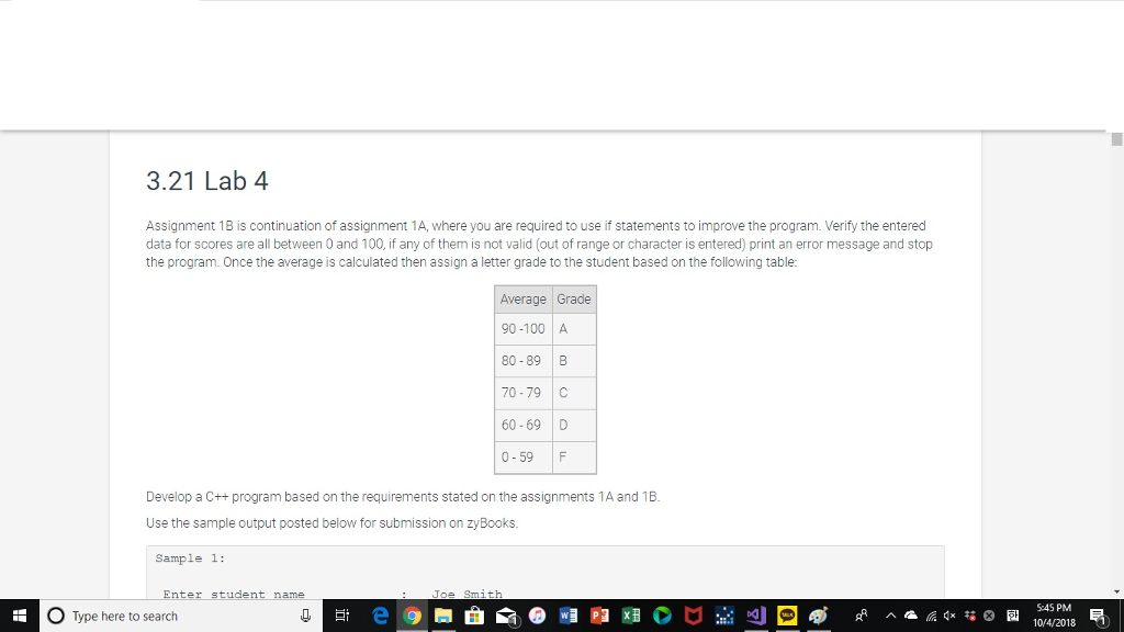 3.21 Lab 4 Assignment 1B is continuation of | Chegg.com