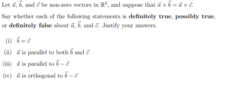 Solved Let ā, B, And ĉ Be Non-zero Vectors In R}, And | Chegg.com