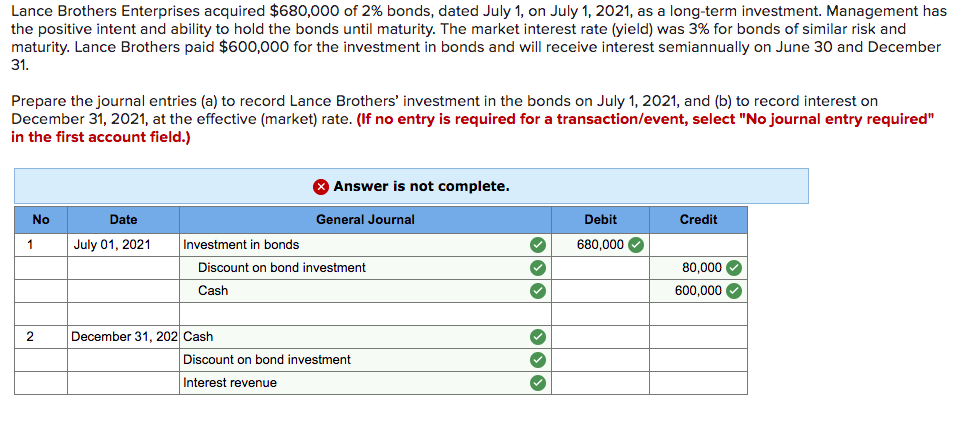 Solved Lance Brothers Enterprises acquired $680,000 of 2% | Chegg.com