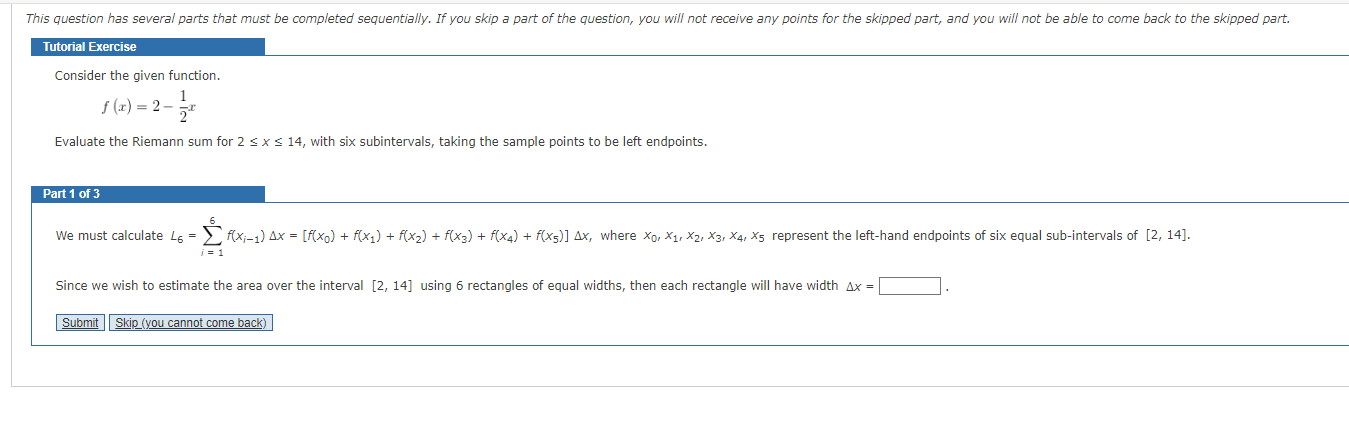 Solved This question has several parts that must be | Chegg.com
