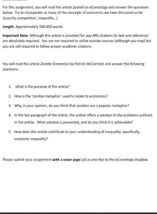 Solved For this assignment, you will read the article posted | Chegg.com