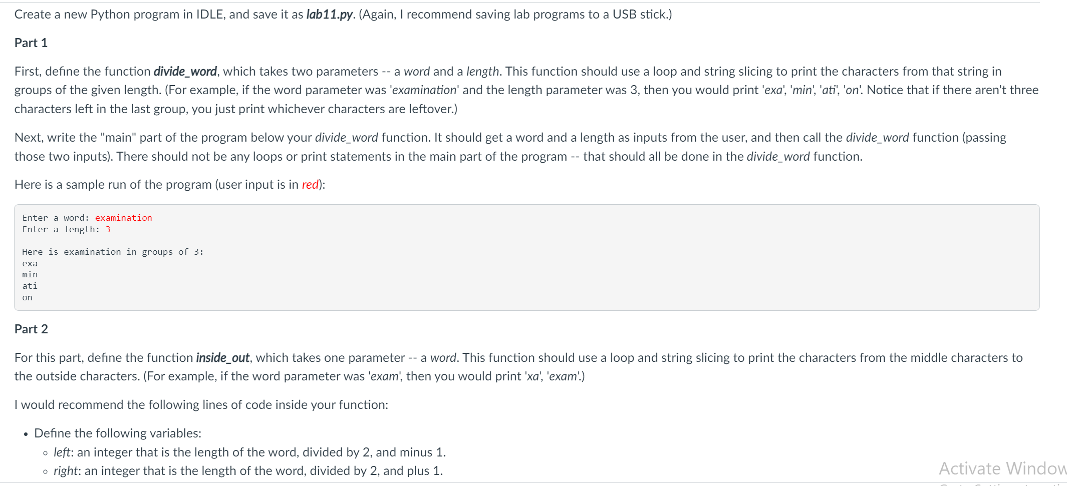 Solved Create a new Python program in IDLE, and save it as | Chegg.com