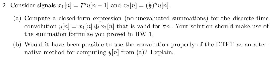 Solved 2. Consider signals x1 [n] = 7