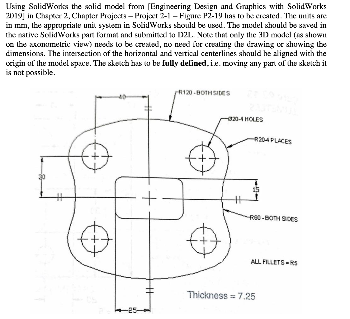 Solved Using SolidWorks The Solid Model From [Engineering | Chegg.com