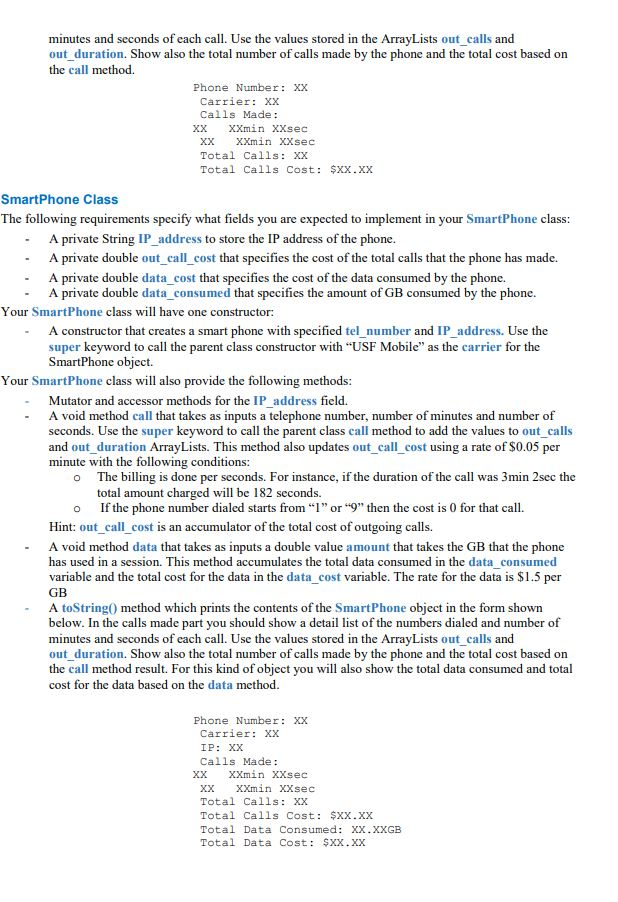 Java Mobile Phone Class Exercise #1 - Mobile Phones MobilePhone Class The | Chegg.com