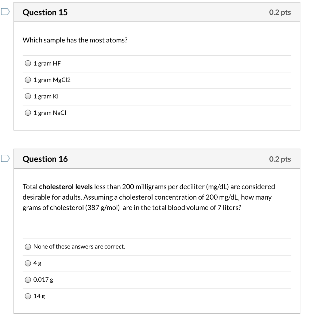 Which of the following are soluble in water or NOT