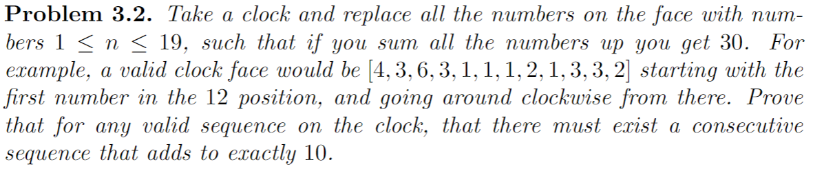 Solved Problem 3.2. Take a clock and replace all the numbers | Chegg.com