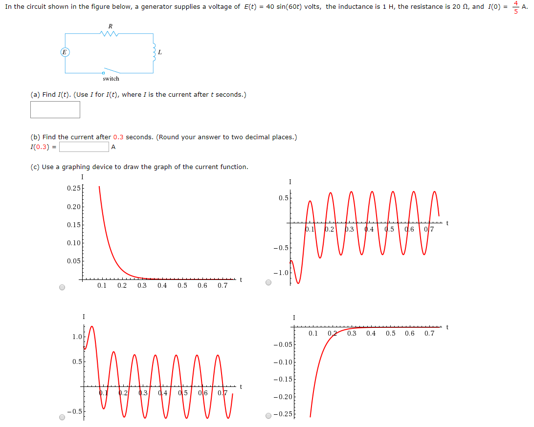 Solved In The Circuit Shown In The Figure Below, A Generator | Chegg.com