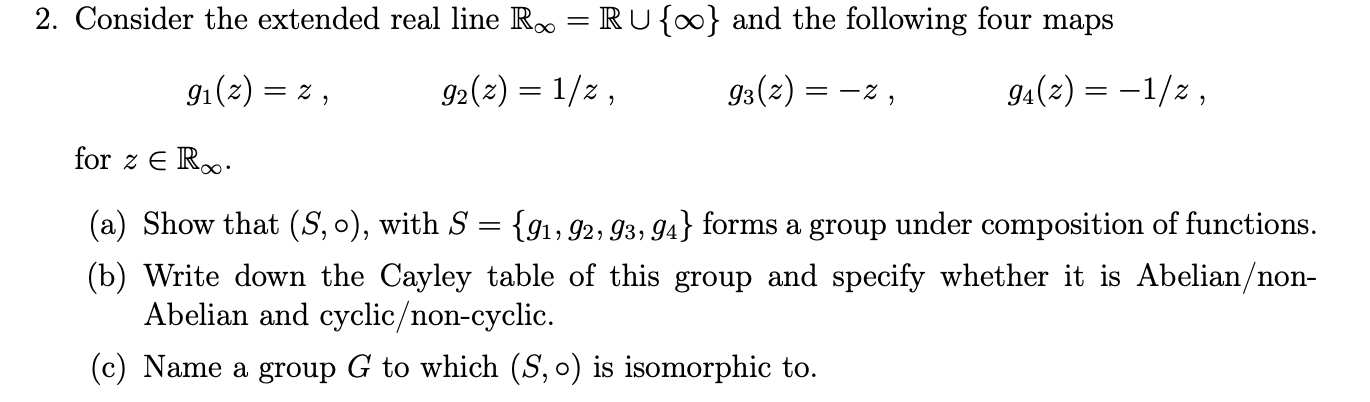 Solved 2. Consider the extended real line Roo = RU{0} and | Chegg.com