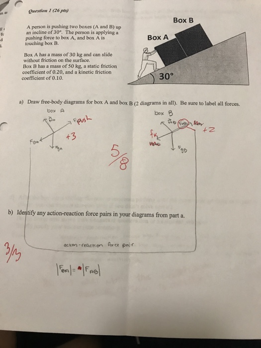 Solved Question 1 (26 Pts) Box B A Person Is Pushing Two | Chegg.com