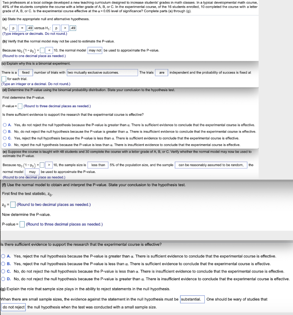 Solved Two professors at a local college developed a new | Chegg.com