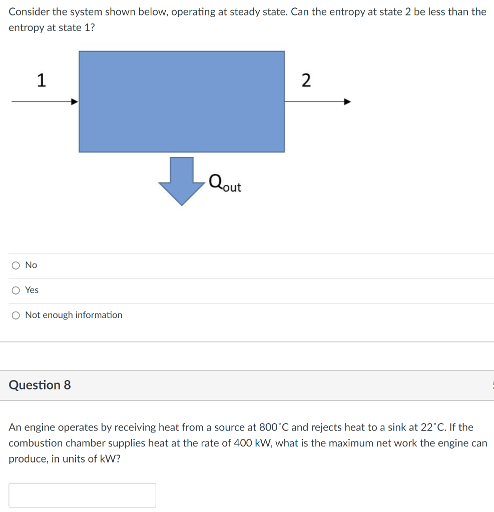 Solved Consider the system shown below, operating at steady | Chegg.com