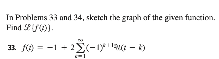 Solved In Problems 33 and 34, sketch the graph of the given | Chegg.com