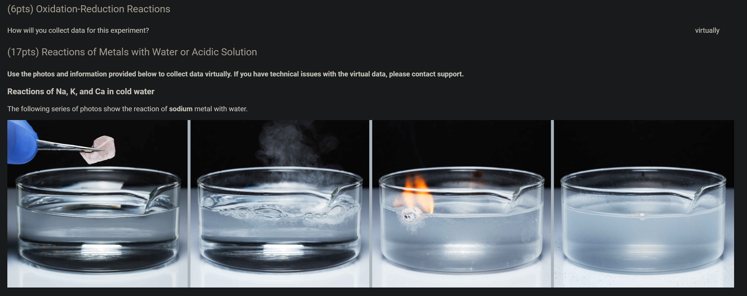 experiment 9 oxidation reduction reactions