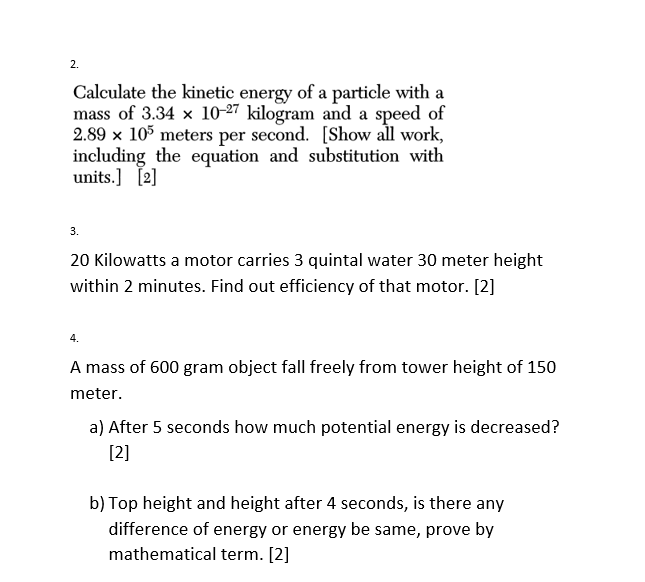 Solved Calculate the kinetic energy of a particle with a | Chegg.com