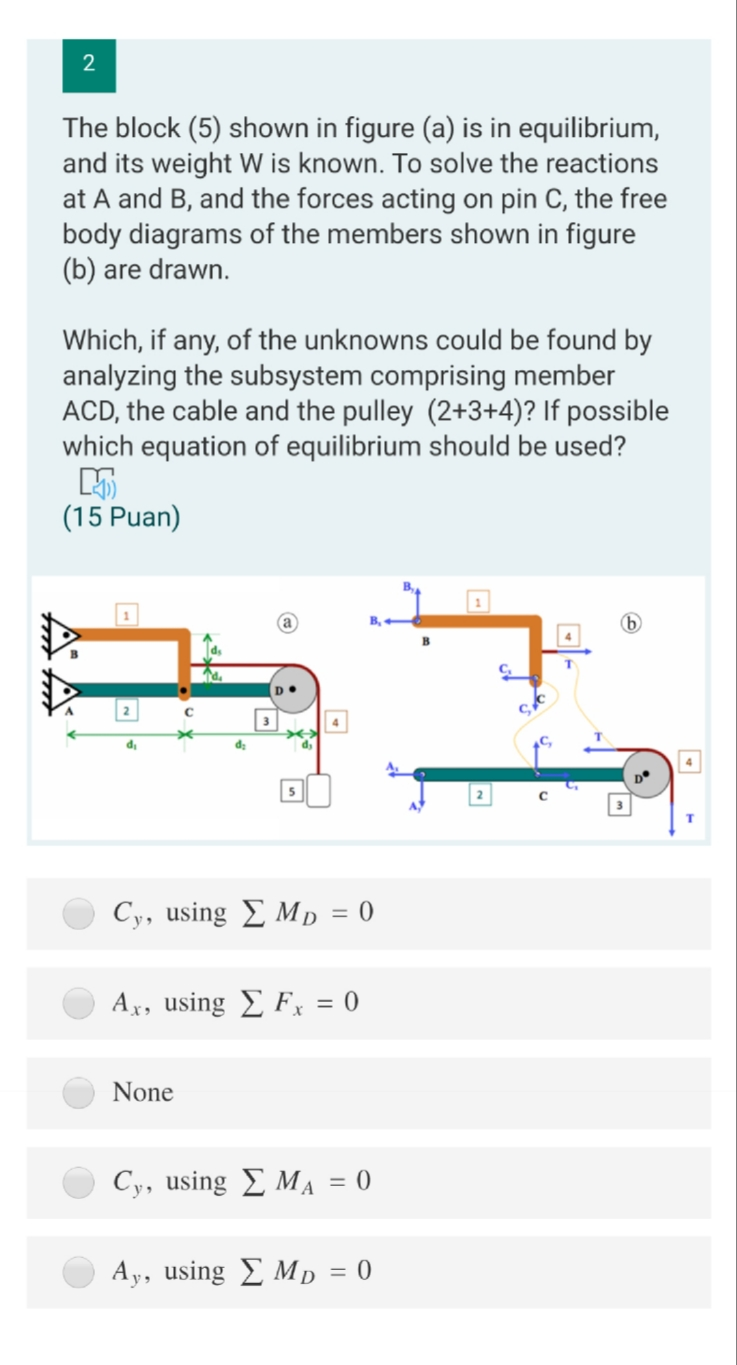 Solved 2 The block (5) shown in figure (a) is in | Chegg.com