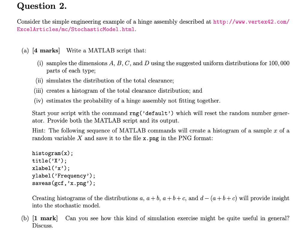 Consider the simple engineering example of a hinge | Chegg.com