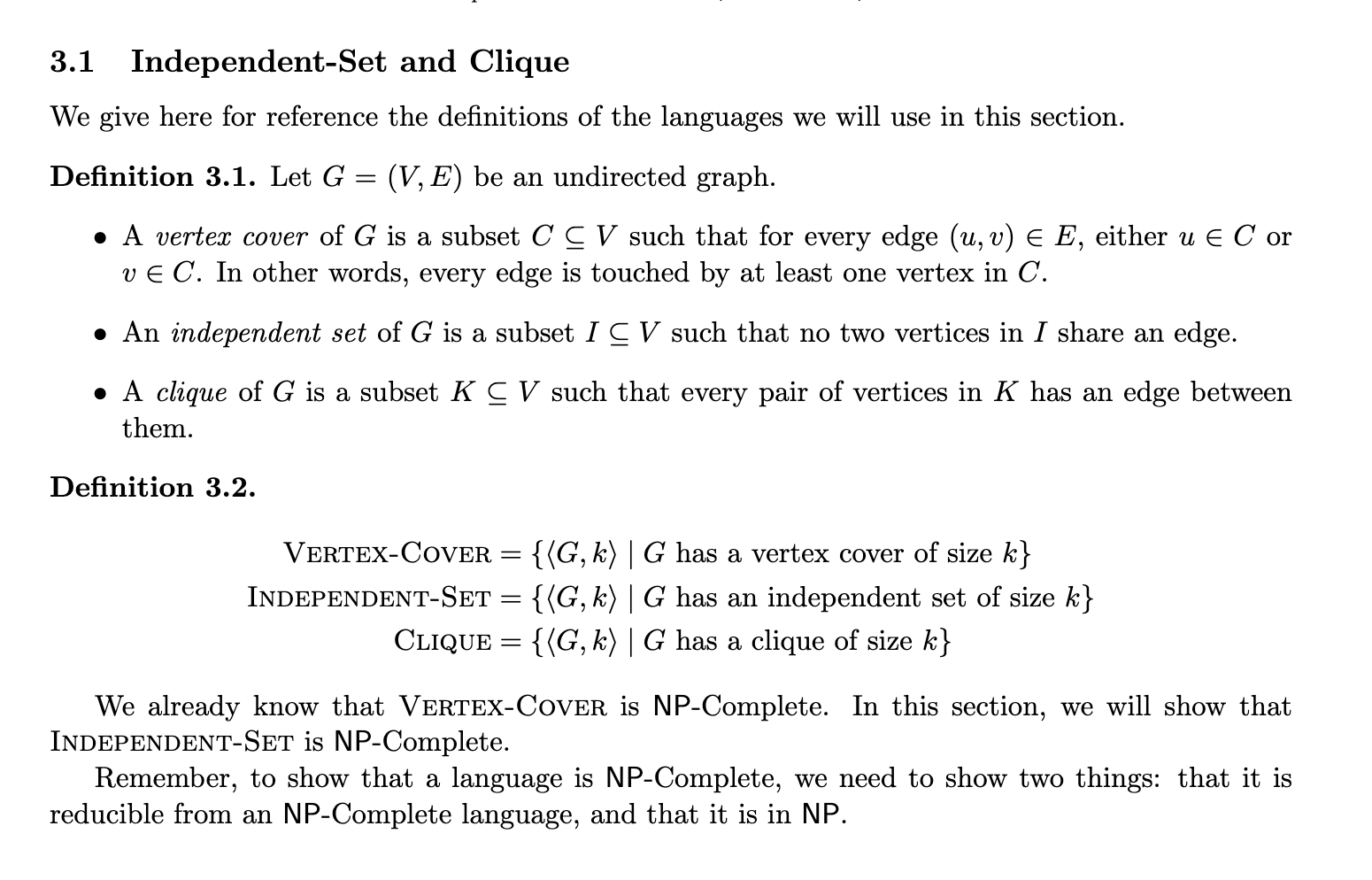 1 In Discussion We Proved That Clique Is In Np C Chegg Com