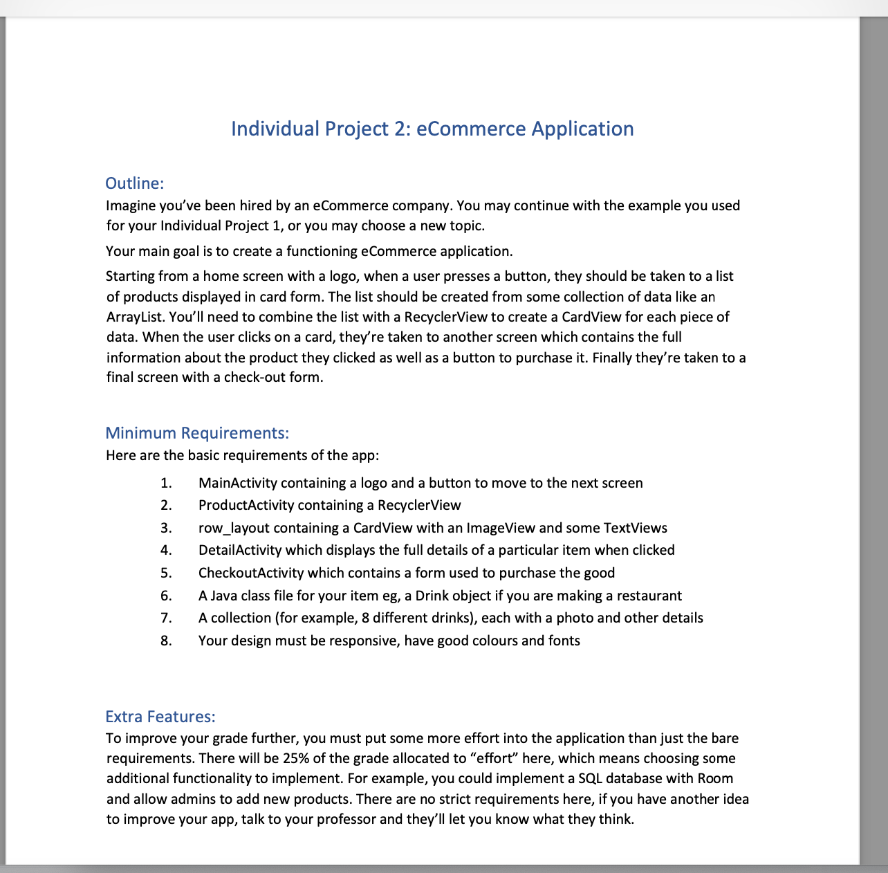 Solved Minimum Requirements: Here are the basic requirements | Chegg.com