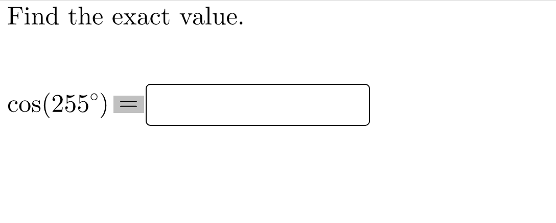 Solved Find the exact value. | Chegg.com