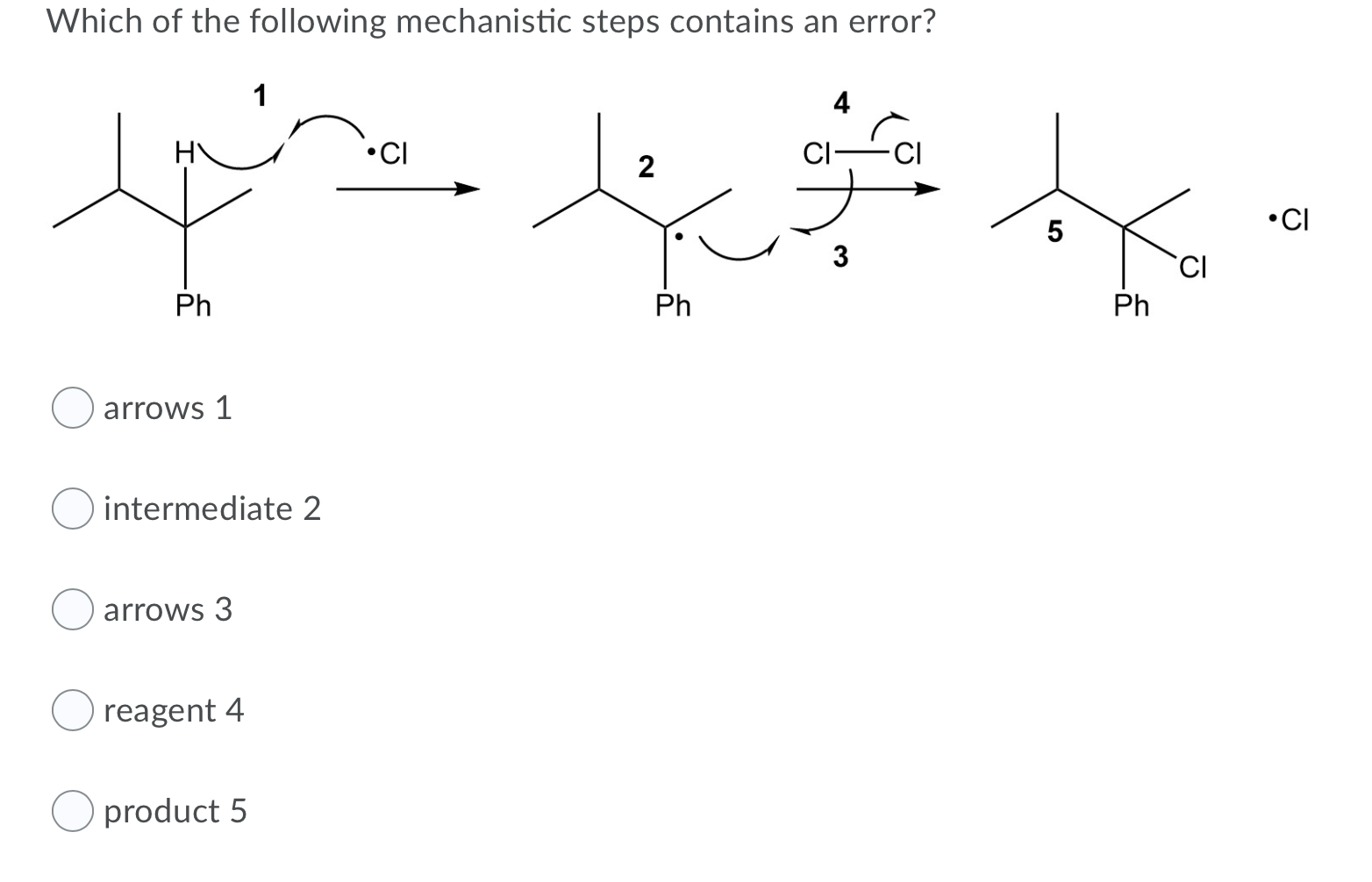 Solved Which of the following mechanistic steps contains an | Chegg.com