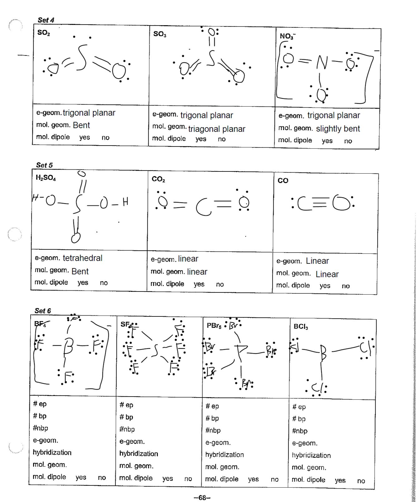 Solved Please finish the rest of the tables for these Lewis | Chegg.com