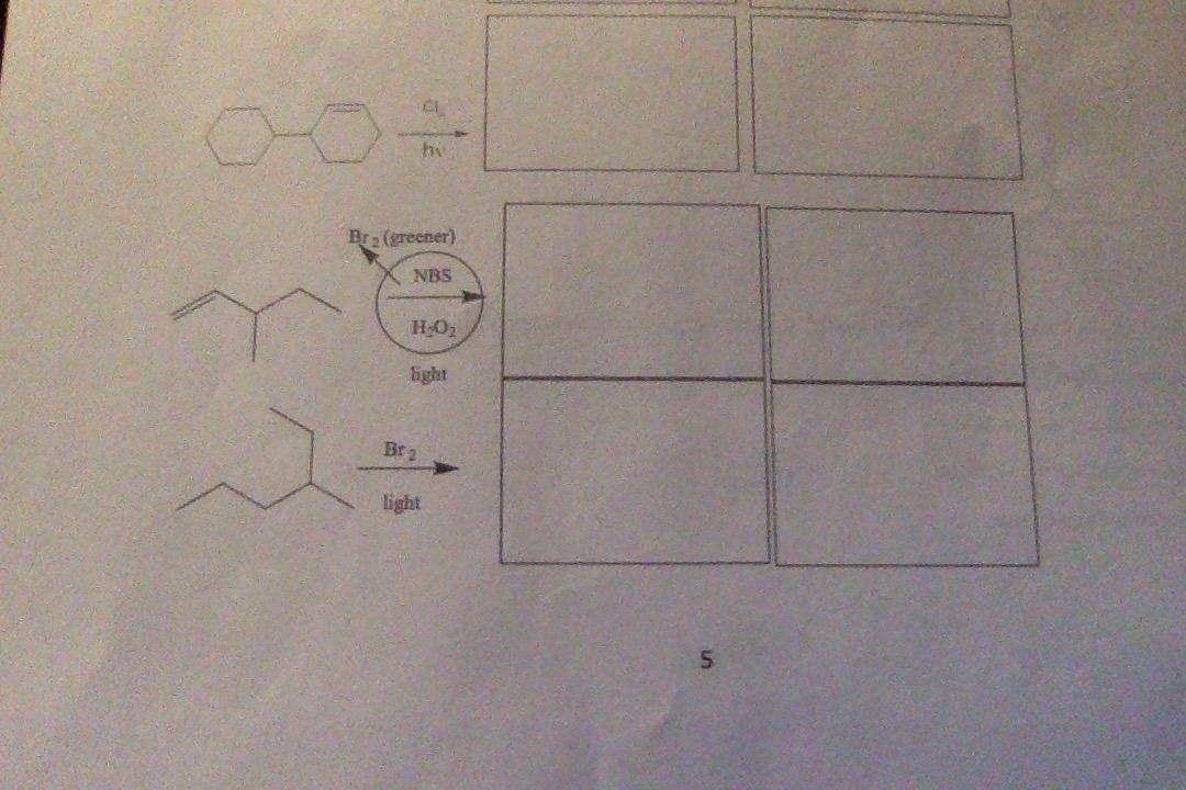 Solved 6 Complete The Following Halogenations Reactions Chegg