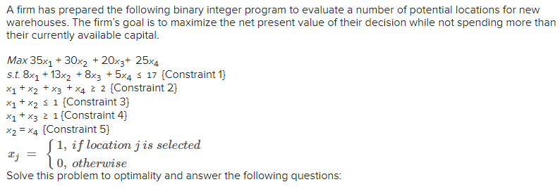 Solved A Firm Has Prepared The Following Binary Integer 2677