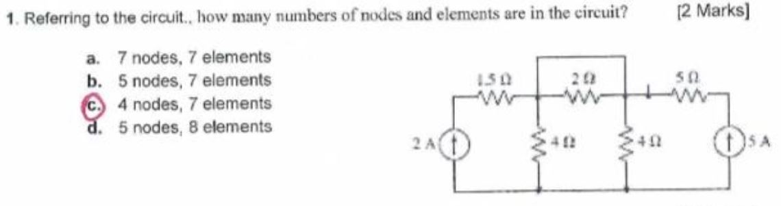Solved 1. ﻿Referring to the circuit., how many numbers of | Chegg.com