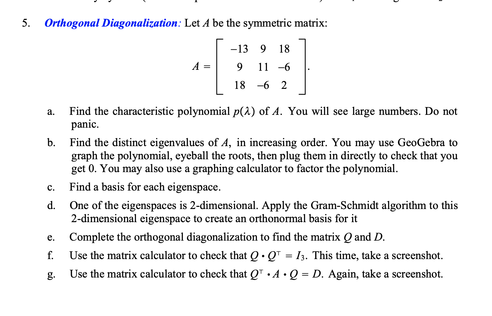 Orthogonal basis store calculator