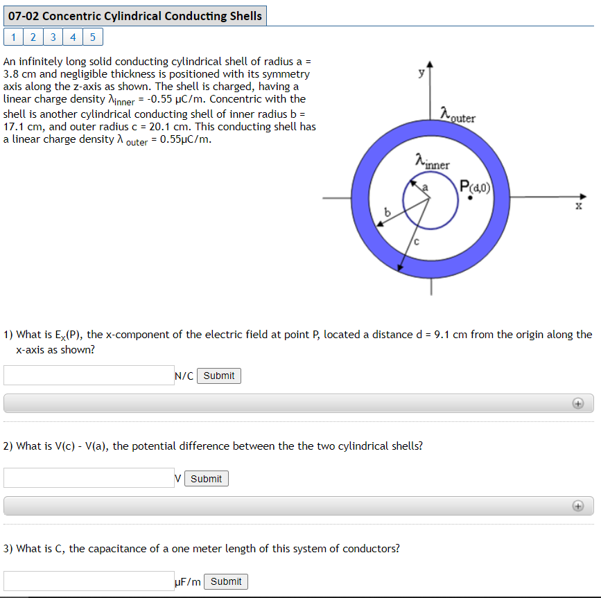 Solved An infinitely long solid conducting cylindrical shell | Chegg.com