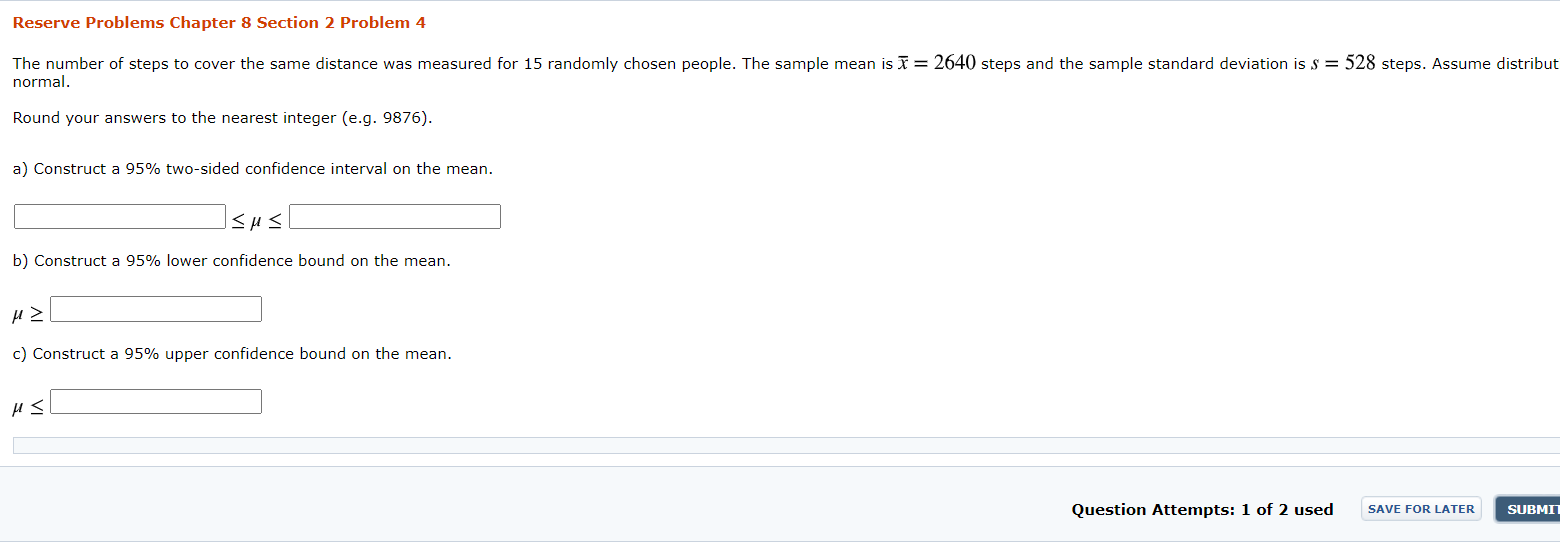 Solved Reserve Problems Chapter 8 Section 2 Problem 4 The | Chegg.com