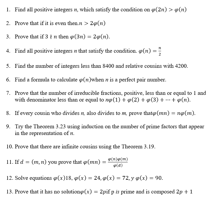 Solved 1. Find all positive integers n, which satisfy the | Chegg.com