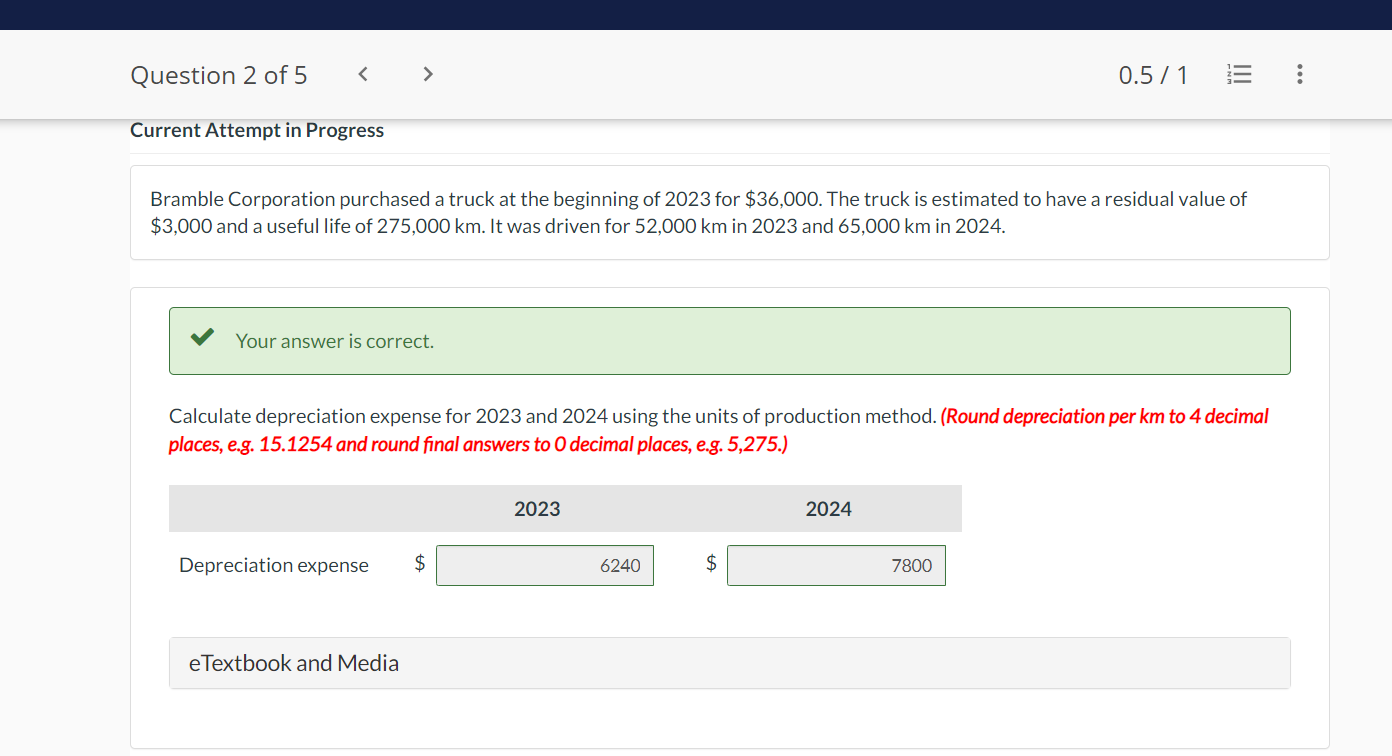 Solved Bramble Corporation purchased a truck at the